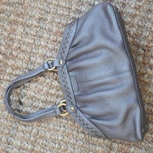 HOGAN (division of TOD'S) Pebble Leather Gray Handbag
